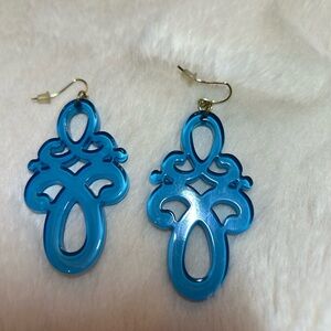 NEW Blue Resin Earrings Lightweight